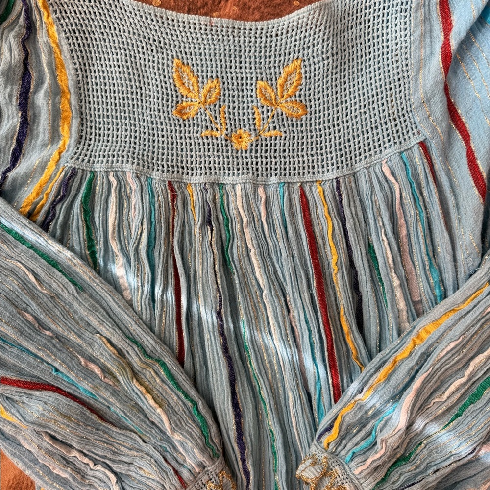 Striped Vintage 70’s Bohemian Maxi Dress - Picture 4 of 9